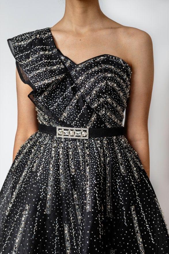 ONE SHOULDER MIDI DRESS - FARACHI