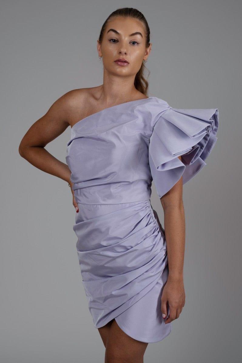 RUFFLE SLEEVE MINI DRESS - FARACHI