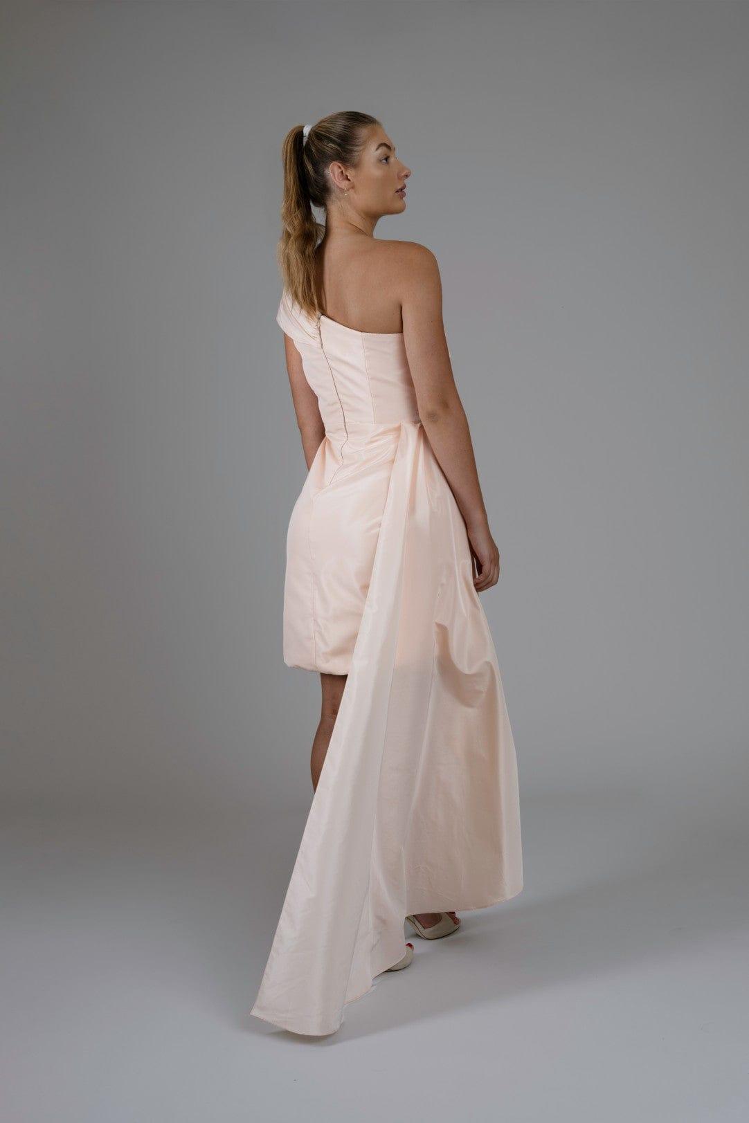 DRAPE DETAIL PINK MINI DRESS - FARACHI