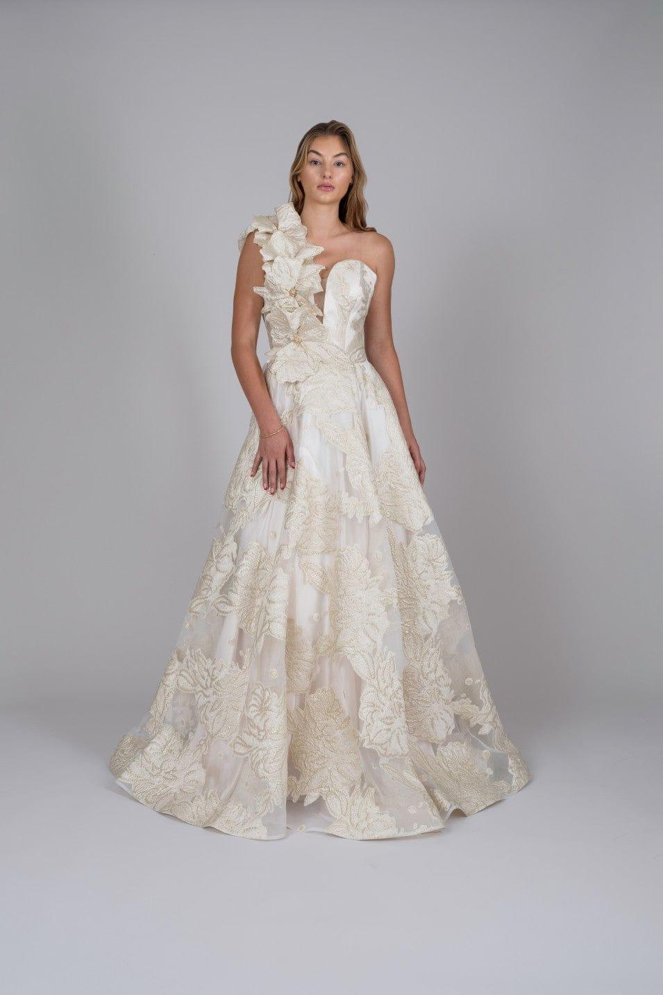 3D FLORAL DREAM BALL GOWN - FARACHI